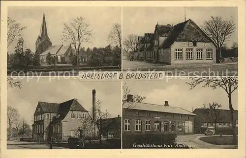 Drelsdorf Kirche Geschaeftshaus Wohnhaeuser Kat. Drelsdorf