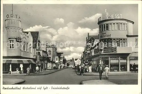 Westerland Sylt Friedrichstrasse Kat. Westerland