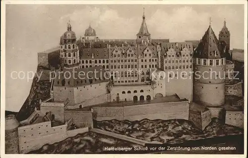 Heidelberg Neckar Schloss vor der Zerstoerung Kat. Heidelberg