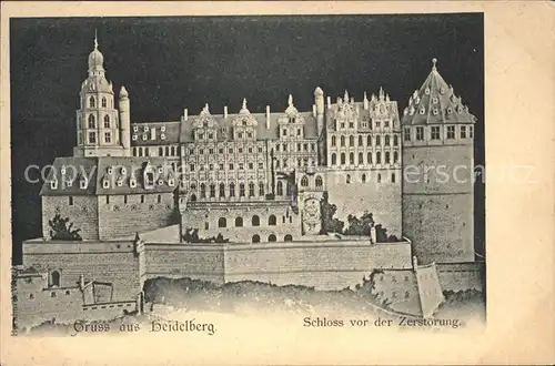 Heidelberg Neckar Schloss vor Zerstoerung Kat. Heidelberg