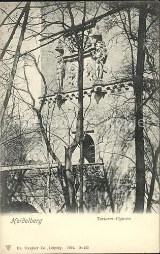 Heidelberg Neckar Torturm Figuren Kat. Heidelberg