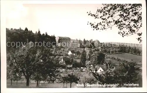 Heidelberg Neckar Klinik Sanatorium Koenigstuhl Kat. Heidelberg