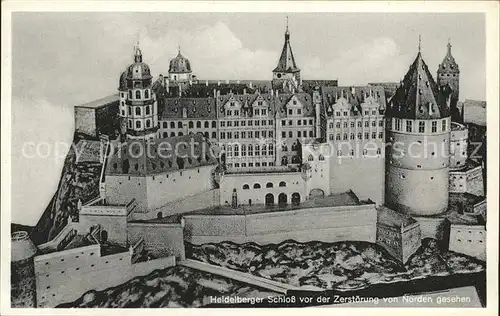 Heidelberg Neckar Schloss vor der Zerstoerung Kat. Heidelberg