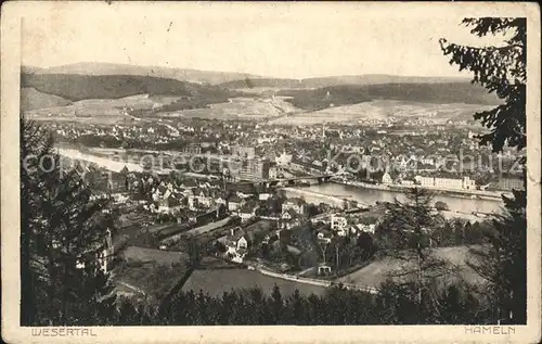 Hameln Panorama Wesertal Kat. Hameln