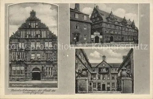 Hameln Rattenfaengerhaus Hochzeitshaus Rathaus Kat. Hameln