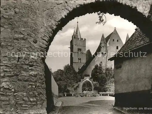 Ingelheim Rhein Schloss Eingang Kat. Ingelheim am Rhein