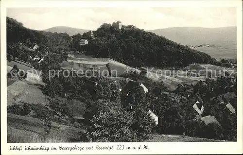 Rinteln Schloss Schaumburg mit Rosental Kat. Rinteln