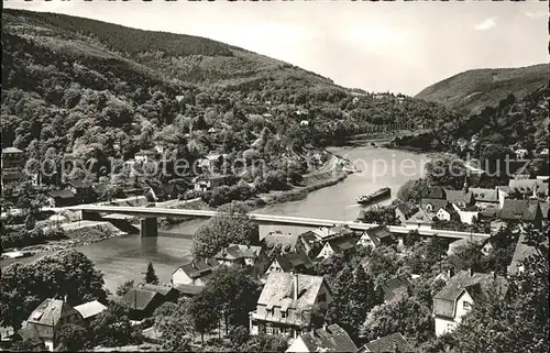 Ziegelhausen mit Heidelberg Schlierbach Blick ins Neckartal Kat. Heidelberg