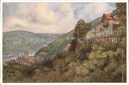 Heidelberg Neckar Gaststaette Molkenkur Schloss Kat. Heidelberg