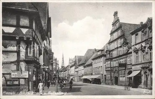 Hameln Baeckerstrasse und Rattenkrug Kat. Hameln