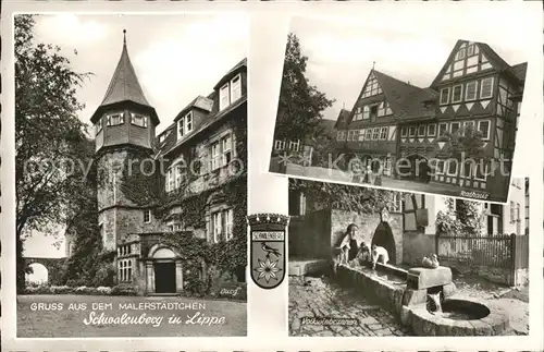 Schwalenberg Rathaus u.Volkwinbrunnen Kat. Schieder Schwalenberg