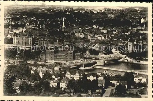 Hameln Blick auf Weserbruecke u.Wesermuehle Kat. Hameln