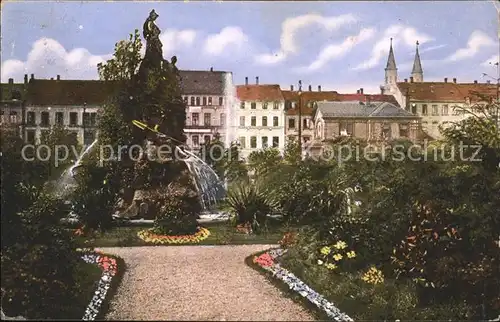 Ludwigshafen Rhein Partie am Jubilaeumsbrunnen Kat. Ludwigshafen am Rhein