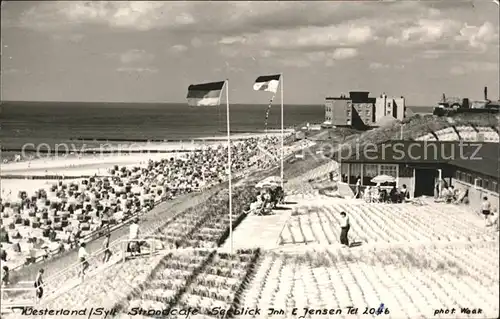 Westerland Sylt Strandleben mit Strandcafe Kat. Westerland