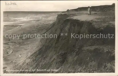 Kampen Sylt Rote Kliff von Sueden Kat. Kampen (Sylt)