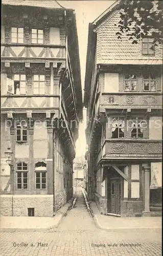 Goslar Eingang in die Muenzstrasse Kat. Goslar