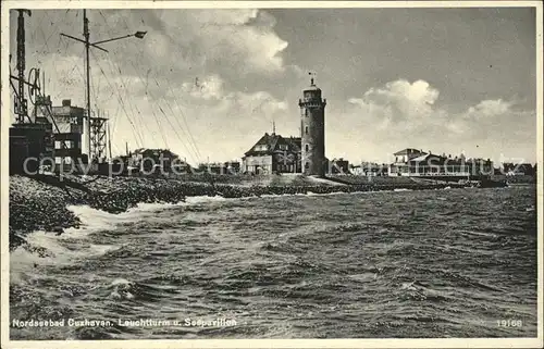 Cuxhaven Nordseebad Leuchtturm u.Seepavillon Kat. Cuxhaven