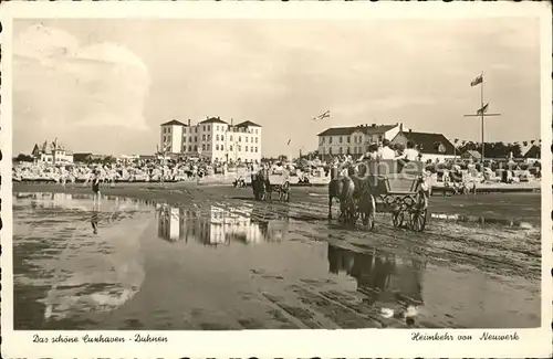 Duhnen Heimkehr von der Wattfahrt zur Insel Neuwerk (Stempel) Kat. Cuxhaven