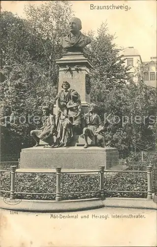 Braunschweig Abt Denkmal u.Herzogl.Interimstheater Kat. Braunschweig