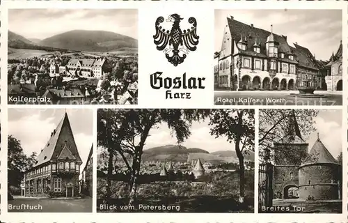 Goslar Hotel Kaiser Worth u.Breites Tor Kat. Goslar