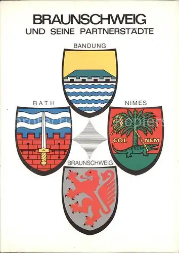 Braunschweig Wappen von den Partnerstaedten Kat. Braunschweig