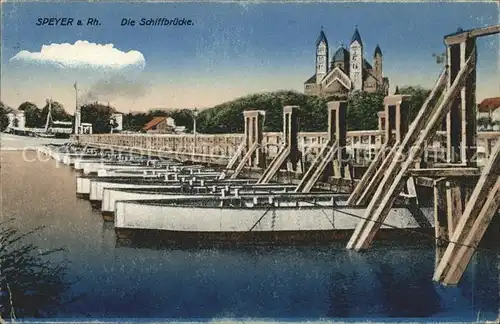 Speyer Rhein Schiffbruecke Kat. Speyer