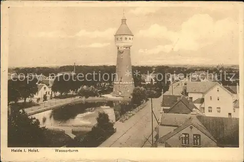 Heide Holstein Wasserturm Kat. Heide