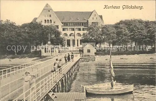 Gluecksburg Ostseebad Kurhaus Grluecksburg Seebruecke Kat. Gluecksburg (Ostsee)