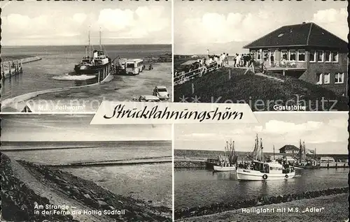 Norderhafen Stucklahnungshoern Strand Halligfahrt mit M.S. Adler Kat. Norderfriedrichskoog