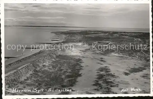 Hoernum Sylt Fliegeraufnahme Suedspitze Strand Kat. Hoernum (Sylt)