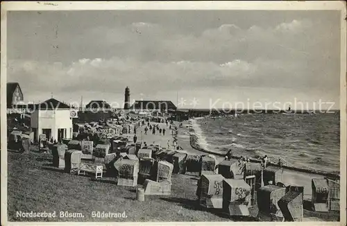 Buesum Nordseebad Strand Leuchtturm Kat. Buesum