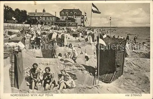 Wyk Foehr Strandleben Kat. Wyk auf Foehr