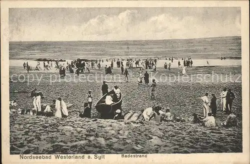 Westerland Sylt Strandleben Kat. Westerland