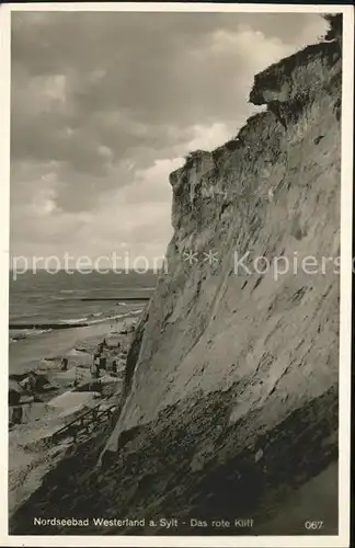 Westerland Sylt Rotes Kliff Strand Kat. Westerland