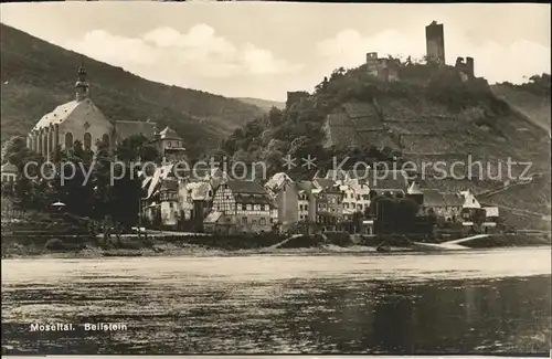 Beilstein Mosel Moselpanorama mit Burg Kat. Beilstein