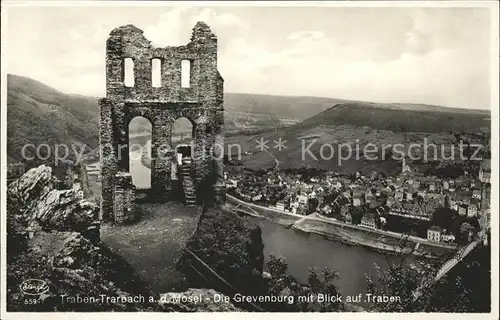 Traben Trarbach Moselpanorama Grevenburg Kat. Traben Trarbach