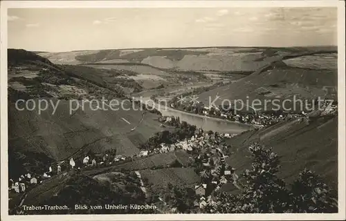 Traben Trarbach Moselpanorama vom Unheller Kueppchen Kat. Traben Trarbach