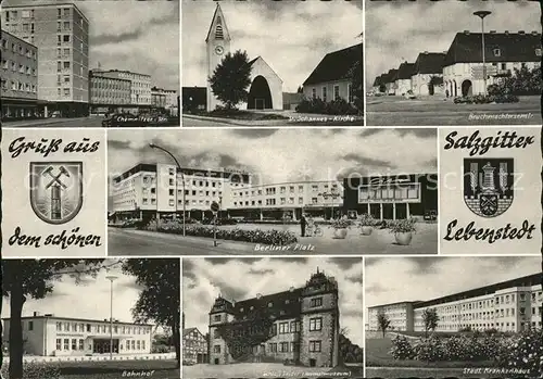 Lebenstedt Berliner Platz St. Johannes Kirche Chemnitzer Strasse Bruchmachtersen Strasse Wappen Kat. Salzgitter