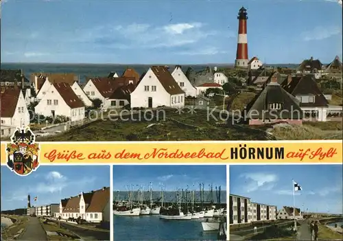 Hoernum Sylt Haeuser Leuchtturm Hafne Wappen Kat. Hoernum (Sylt)