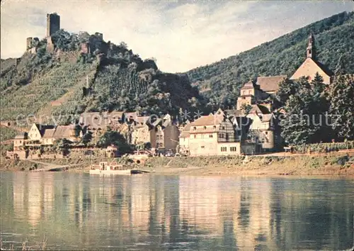 Beilstein Mosel Moselpanorama mit Burg Kat. Beilstein