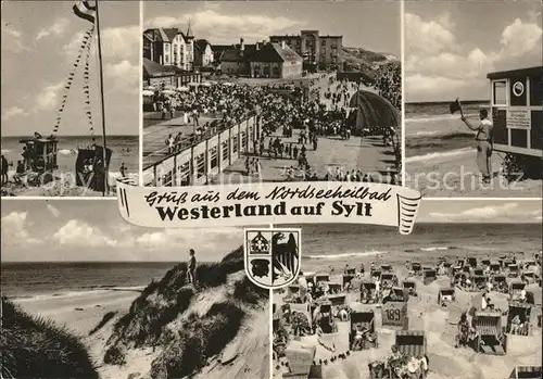 Westerland Sylt Stradn Duenen Promenade Wappen Kat. Westerland