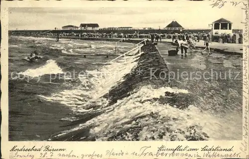 Buesum Nordseebad Suedstrand Sturmflut Kat. Buesum