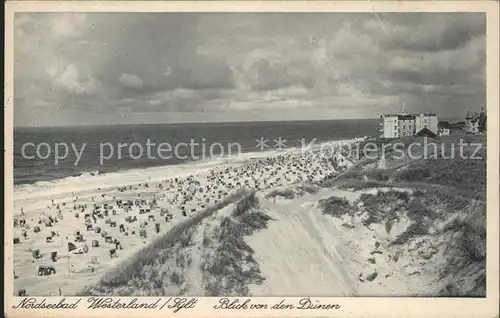 Westerland Sylt Strand Duenen Kat. Westerland