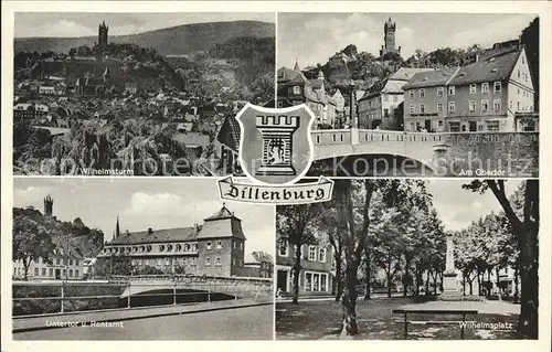 Dillenburg Wappen Wilhelmsplatz Obertor Untertor Rentamt Kat. Dillenburg