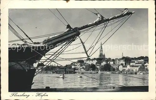 Flensburg Hafen Segelschiff Kat. Flensburg