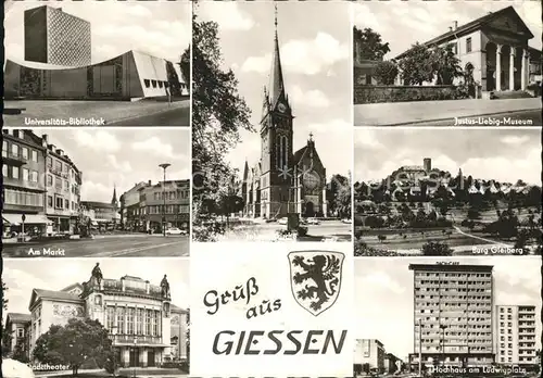 Giessen Lahn Hochhaus Burg Gleiberg Justus-Liebig-Museum / Giessen /Giessen LKR