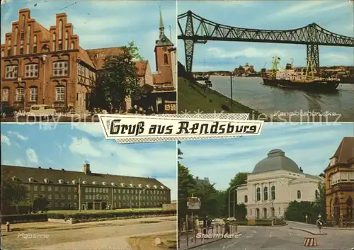 Rendsburg Kanalhochbruecke Stadttheater Kaserne Kat. Rendsburg
