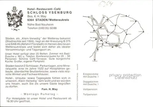 Staden Hessen Schloss Ysenburg Restaurant / Florstadt /Wetteraukreis LKR