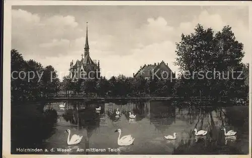 Holzminden Weser mittleren Teich Kat. Holzminden