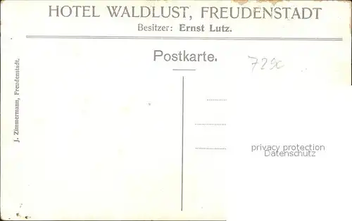 Freudenstadt Hotel Waldlust Kat. Freudenstadt